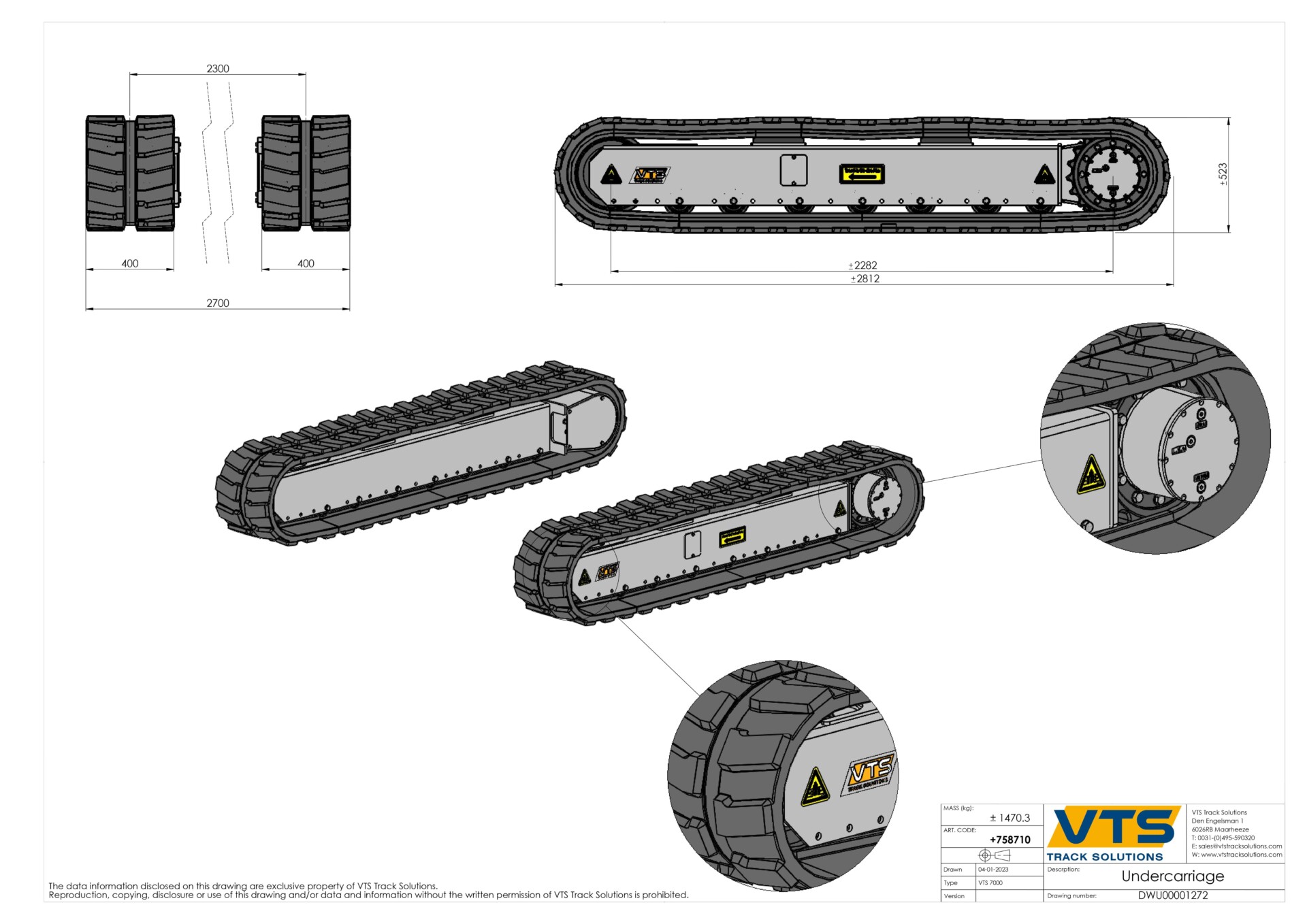 VTS-7000-2812mm / Max. gewicht: 9000kg